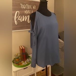 Dusky blue dress blouse #67